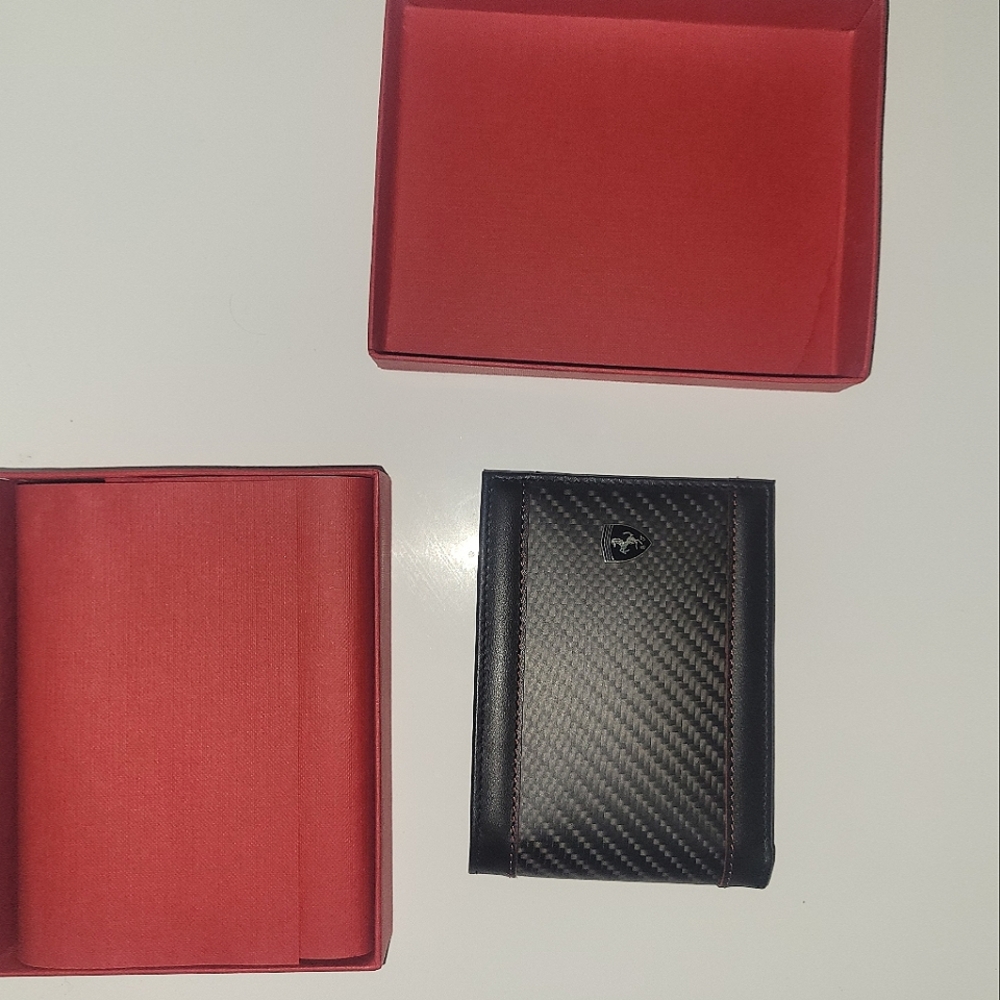 Ferrari Carbon Fiber Leather Wallet